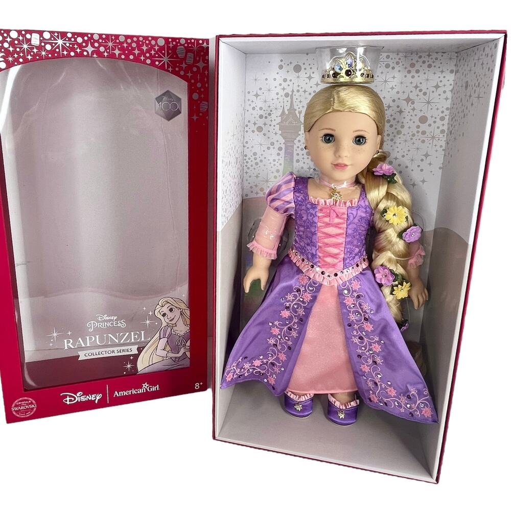 American Girl Rapunzel Disney Princess Doll Swarovski Crystal Collector Ed Box